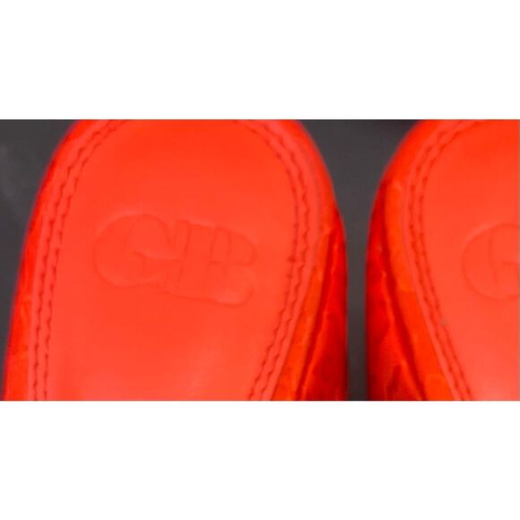 NWT GB Sweet Treat Rosette Daisy Print Satin Platform Sandals Orange Size 8 - Picture 6 of 7